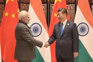 The Prime Minister, Shri Narendra Modi meeting the President of the Peoples Republic of China, Mr. Xi Jinping, on the sidelines of the 9th BRICS Summit, in Xiamen, China on September 05, 2017.