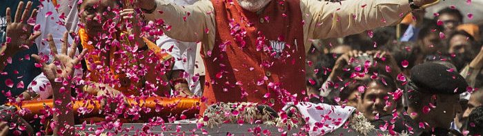 In a spectacular saffron sweep, the Bharatiya Janata Party is heading for a landslide victory in assembly elections in Uttar Pradesh, India’s largest state and the epicentre of the country’s politics.
